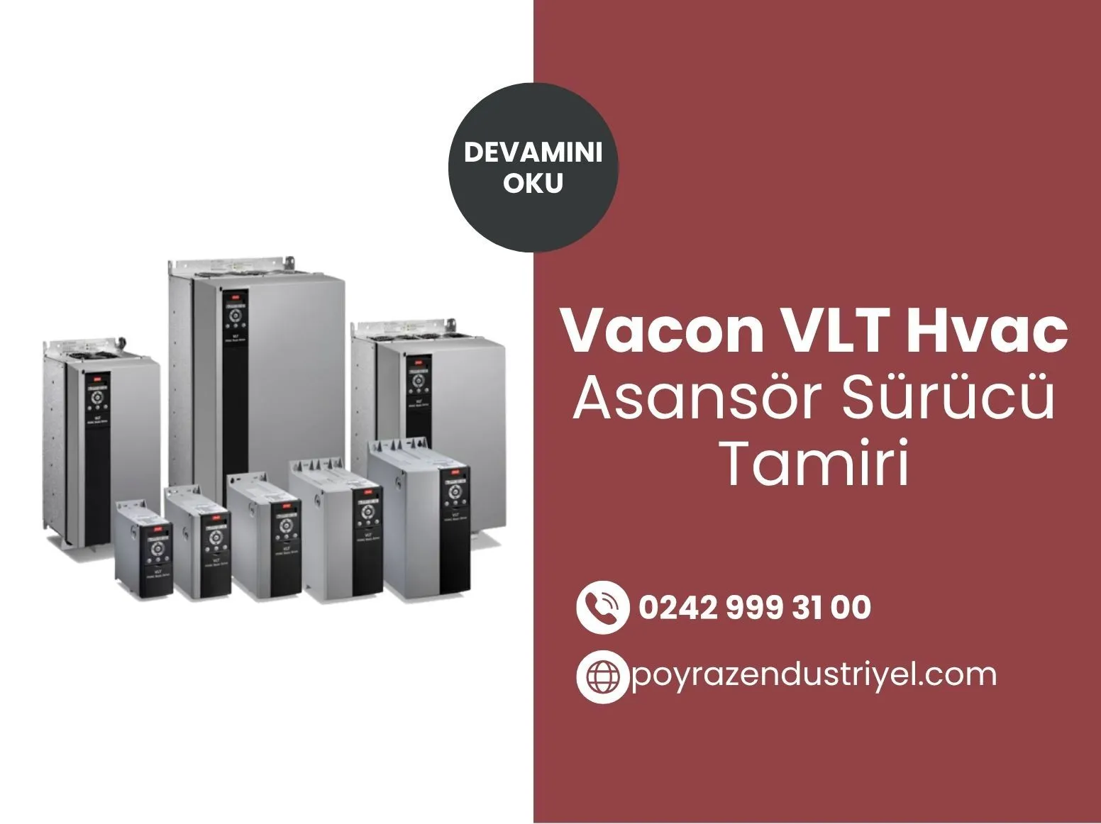 Vacon VLT Hvac Asansör Sürücü Tamiri